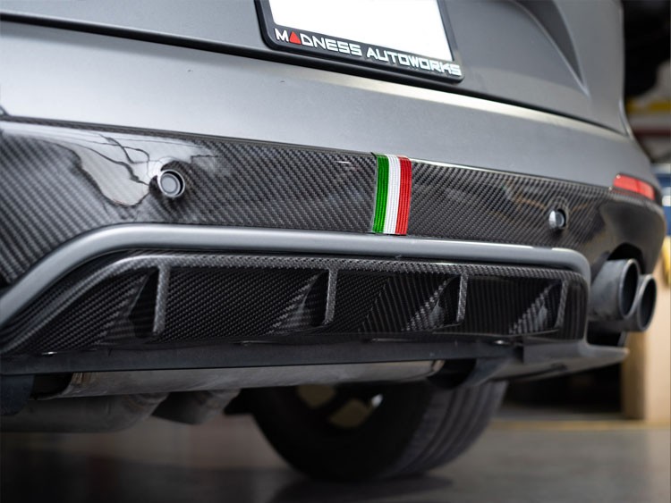 thumbnail image 2 of Gloss Black Rear Diffuser For Alfa Romeo Stelvio - Fast Design Style 2 of 6
